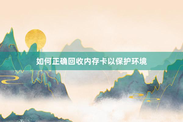 如何正确回收内存卡以保护环境